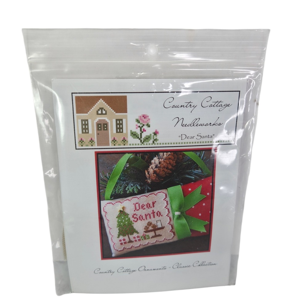 Country Cottage Needleworks Dear Santa Cross Stitch Kit Ornament Classic